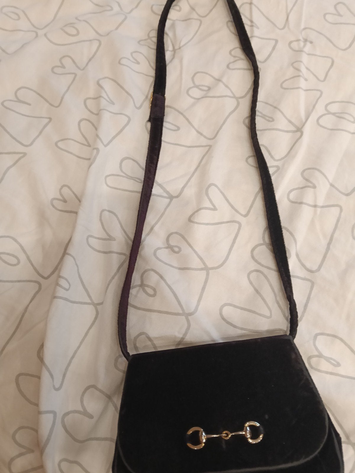 Zwart handtasje velours, Ophalen, Zo goed als nieuw, Zwart