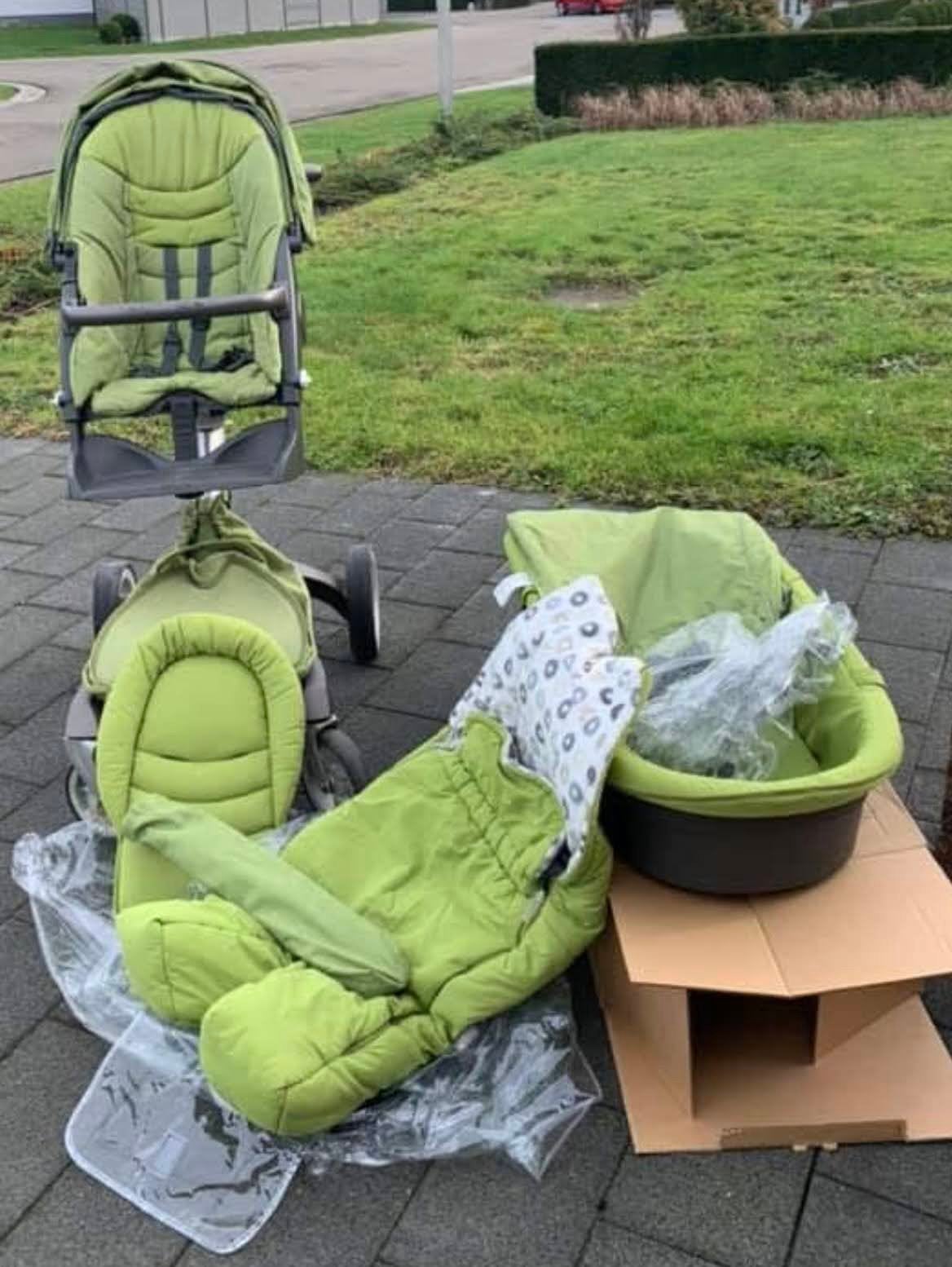 Complete set Stokke Xplory kinderwagen met reiswieg unisex, Gebruikt, Combiwagen, Met reiswieg, Ophalen