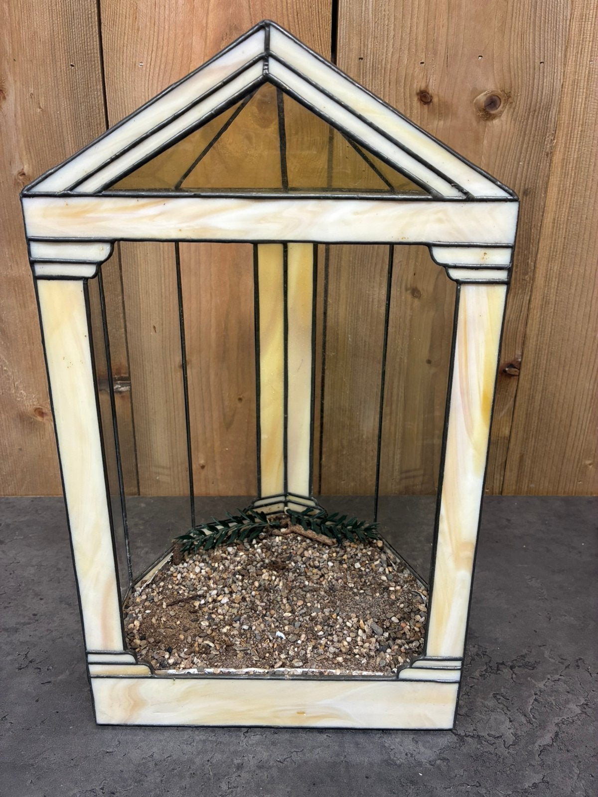 Uniek Neoklassiek Terrarium / Plantenkas in Tiffany Stijl, Ophalen, Gebruikt, Glas