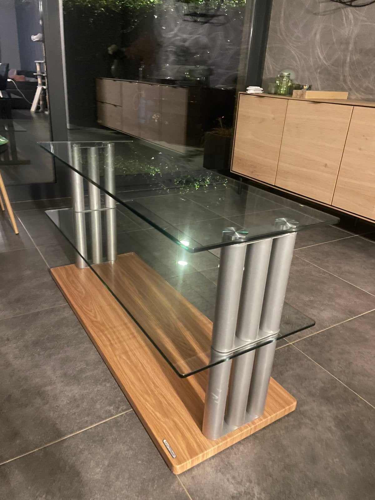 table basse en verre à 2 niveaux, Maison & Meubles, Tables | Tables de salon, 50 – 75, Autres essences de bois, 50 à 100 cm, Comme neuf