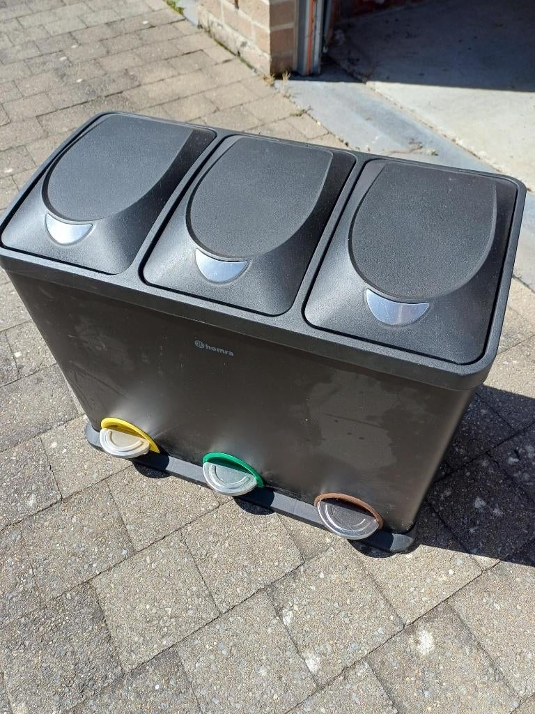 Homra Pedaalemmer 60 Liter - 3 vakken - nooit gebruikt, Maison & Meubles, Accessoires pour la Maison | Poubelles, À pédale, Comme neuf