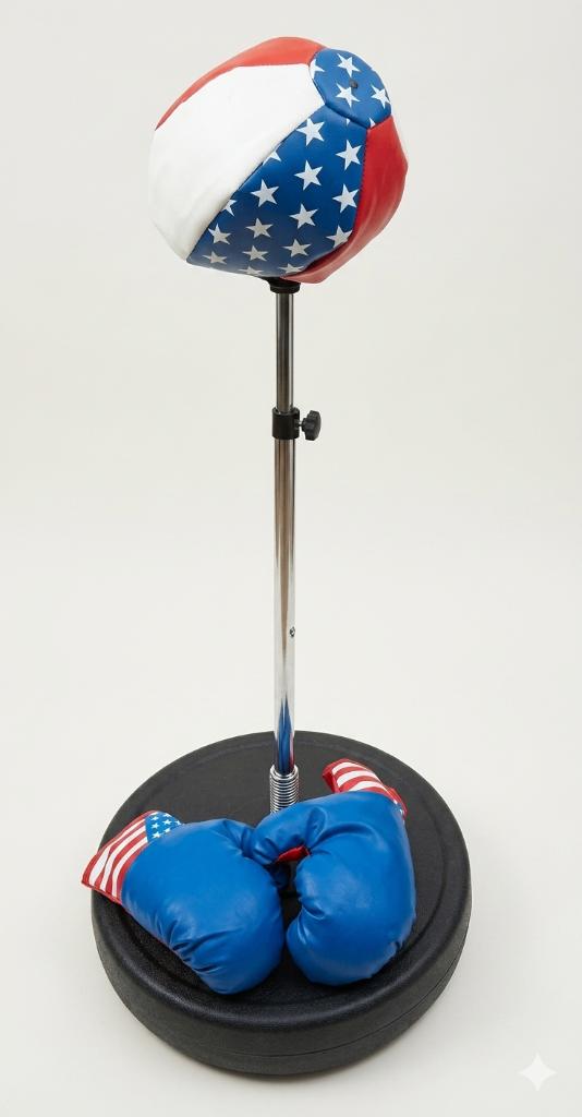 Kit Punching Ball sur pied enfant + Gants de boxe, Kinderen en Baby's, Speelgoed | Racebanen, Gebruikt, Ophalen