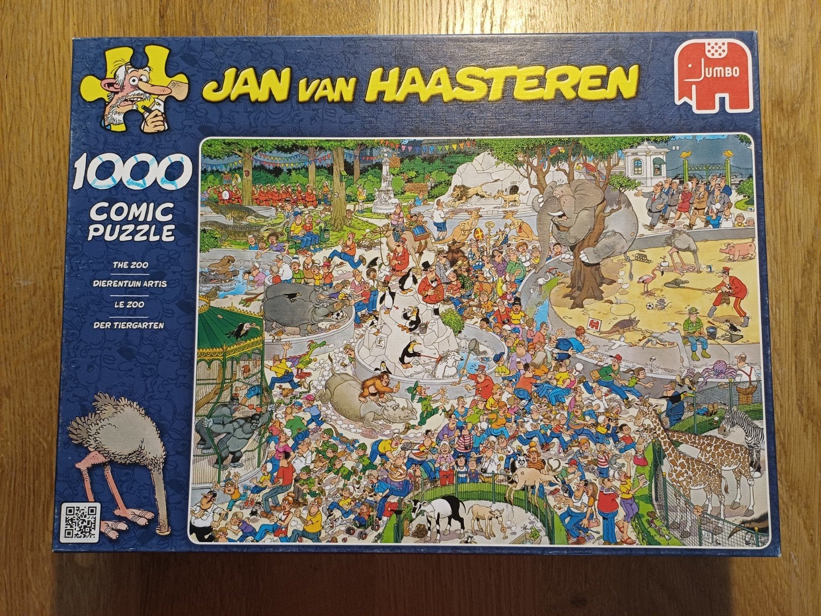 Jan Van Haasteren Dierentuin Artis 1000 stuks, Hobby en Vrije tijd, Denksport en Puzzels, Ophalen