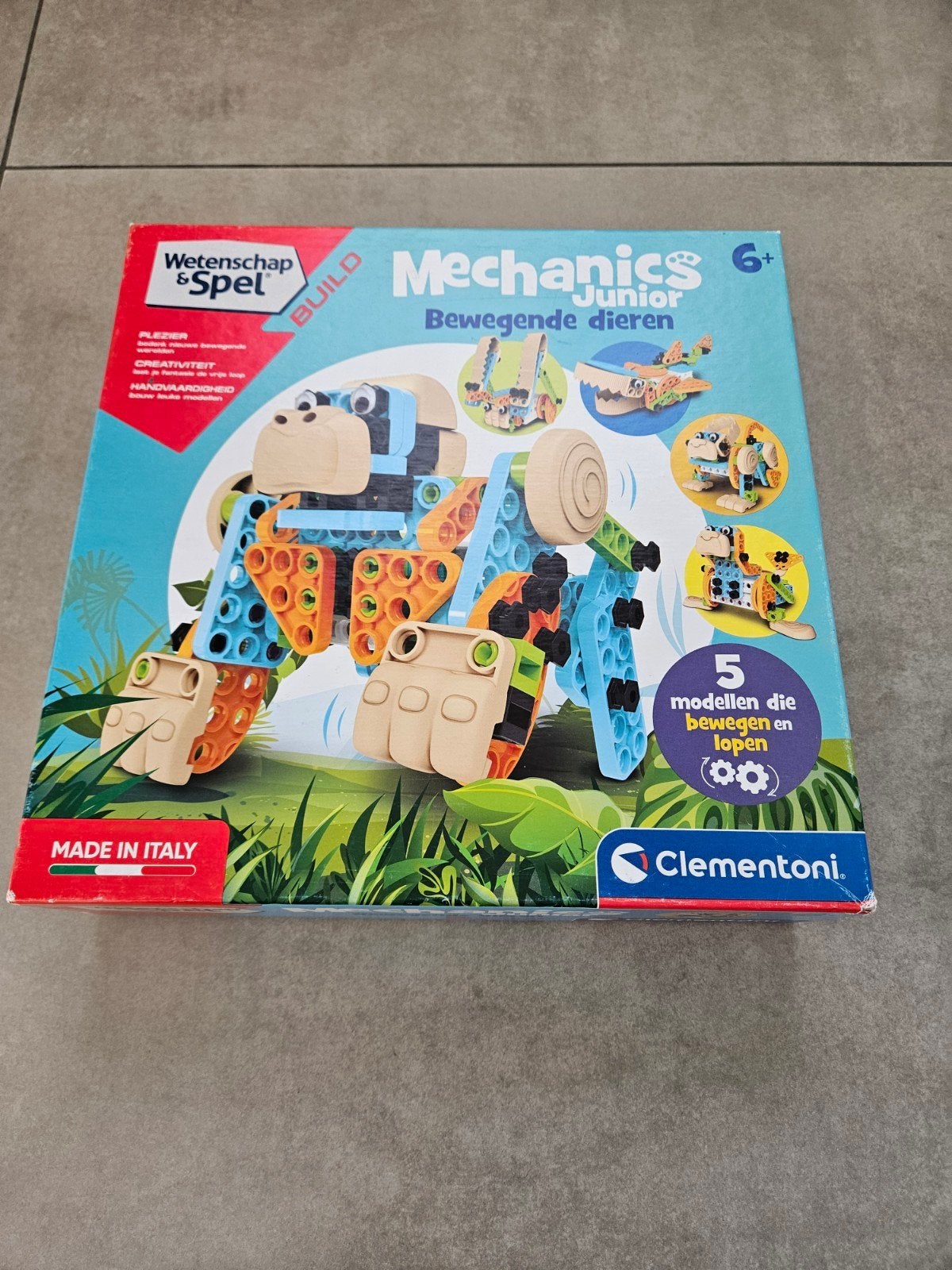 Clementoni Mechanics Junior  - bewegende dieren, Kinderen en Baby's, Ophalen of Verzenden, Gebruikt, Overige typen, Met wieltjes