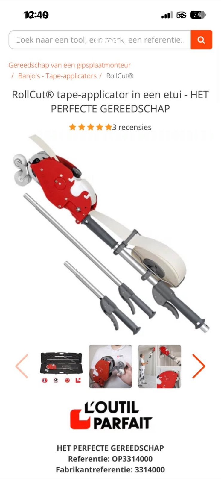 RollCut Tape Applicator – L’Outil Parfait (compleet ), Ophalen, Zo goed als nieuw