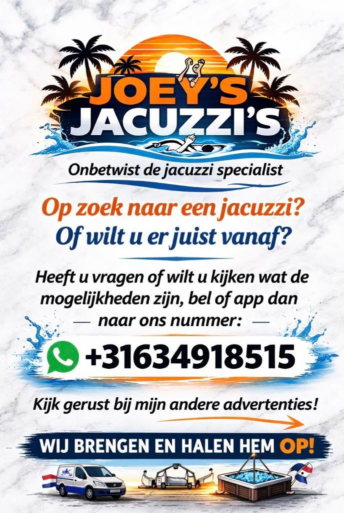 ❤️‍🔥 Joey’s Jacuzzi’s ❤️‍🔥 onbetwist jacuzzi speciaist, Tuin en Terras, Ophalen of Verzenden
