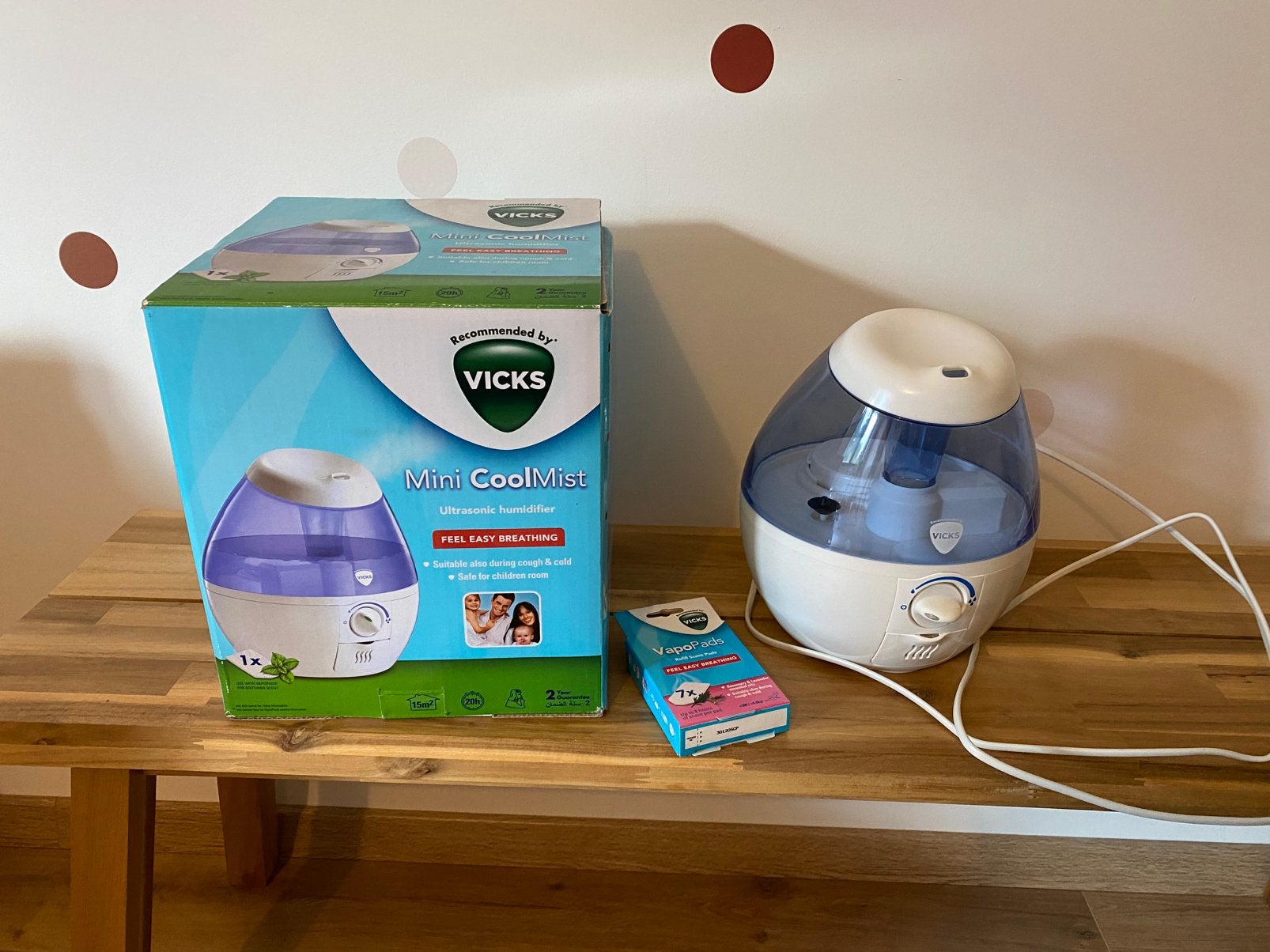 Mini coolmist (luchtbevochtiger) Vicks, Electroménager, Enlèvement, Comme neuf, Humidificateur