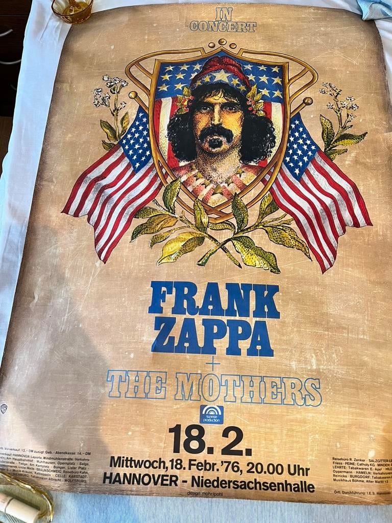 Poster Frank Zappa, Ophalen, A1 t/m A3, Muziek, Rechthoekig Staand