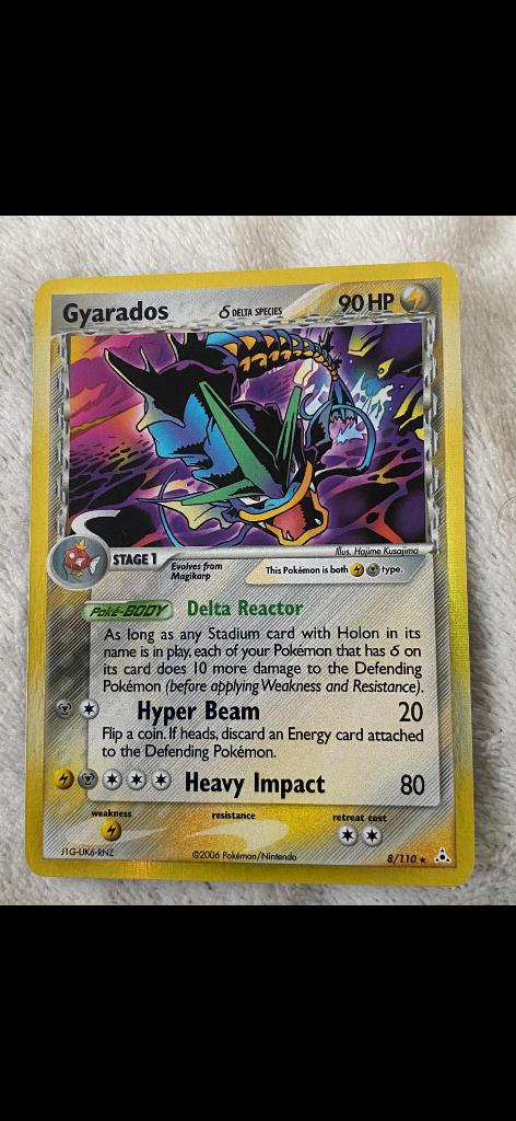 pokemon: zeldzame gyarados delta, Ophalen, Zo goed als nieuw, Losse kaart, Foil
