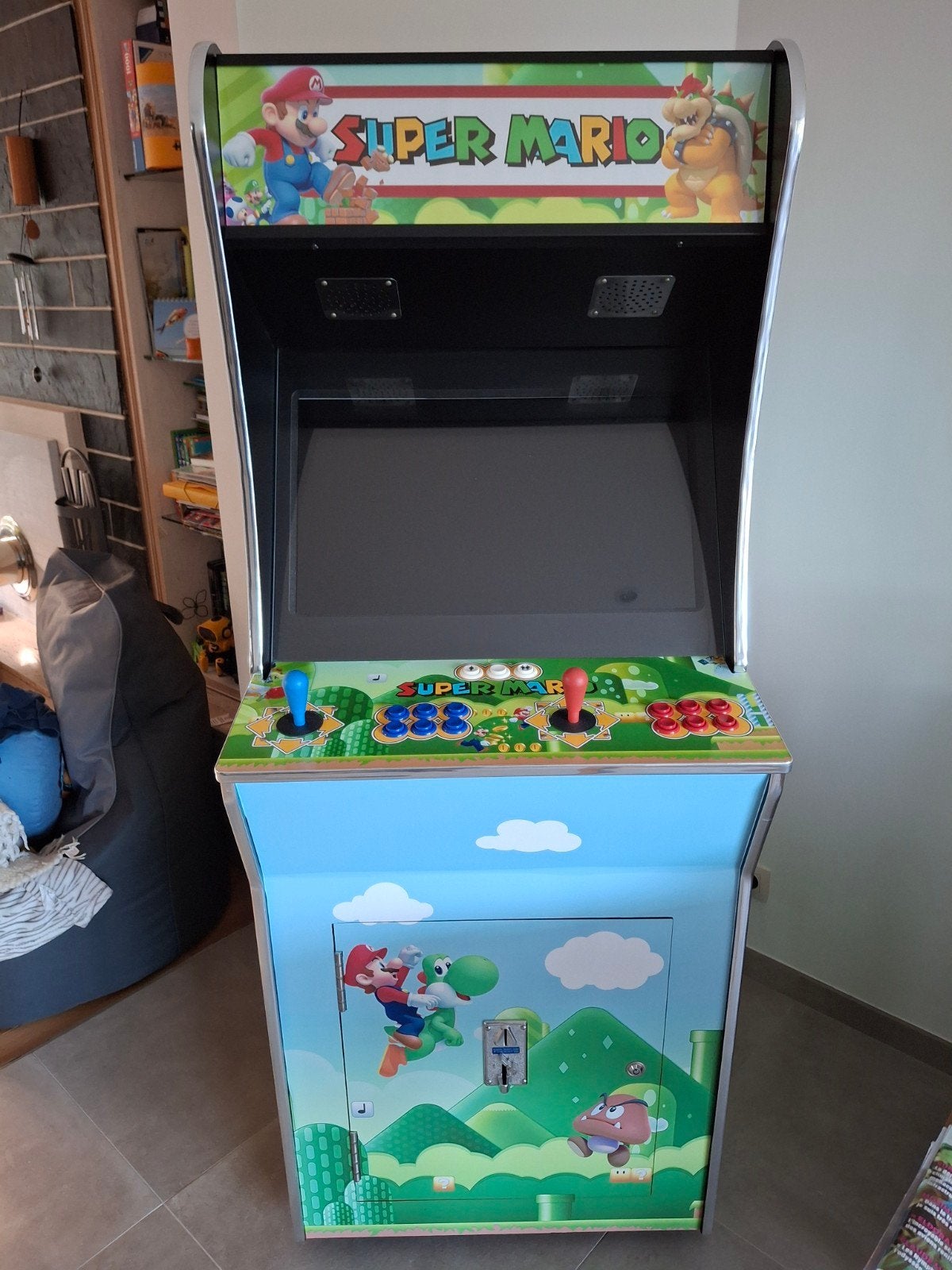 Arcade Super Mario (taille normale) — 2980 jeux en 1, Enlèvement, Comme neuf, Avec clés