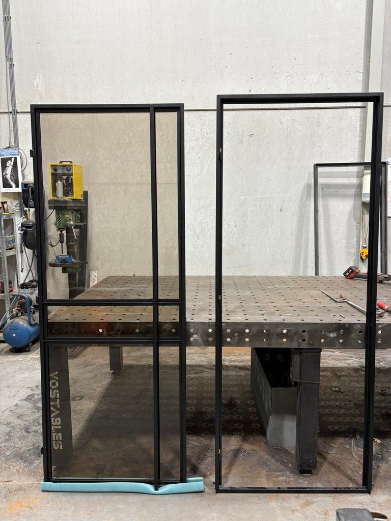 Stalen deur met kader, Doe-het-zelf en Bouw, Ophalen, 80 tot 100 cm, Binnendeur, Nieuw