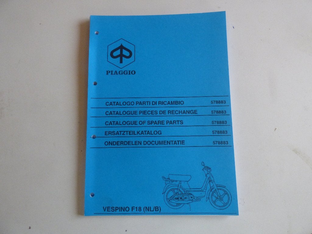 PIAGGIO VESPINO F18 MODEL VTAC23000 ONDERDELENLIJST, Fietsen en Brommers, Ophalen of Verzenden, Gebruikt