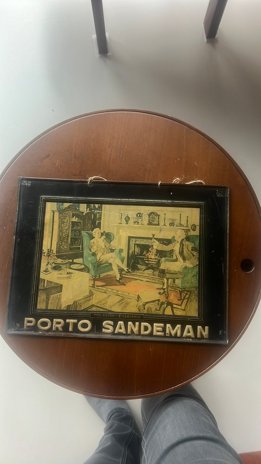 Zeldzaam origineel blikken bordje Sandeman, Ophalen of Verzenden