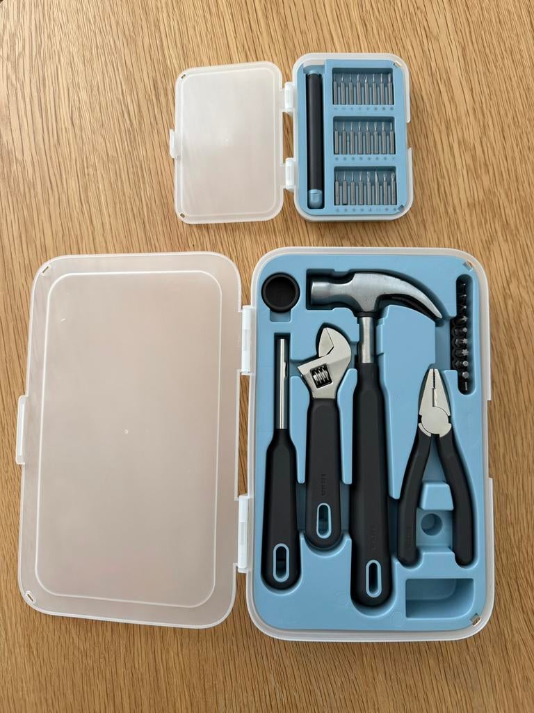 IKEA TRIXIG gereedschapsset + schroevendraaierset, Ophalen of Verzenden, Zo goed als nieuw