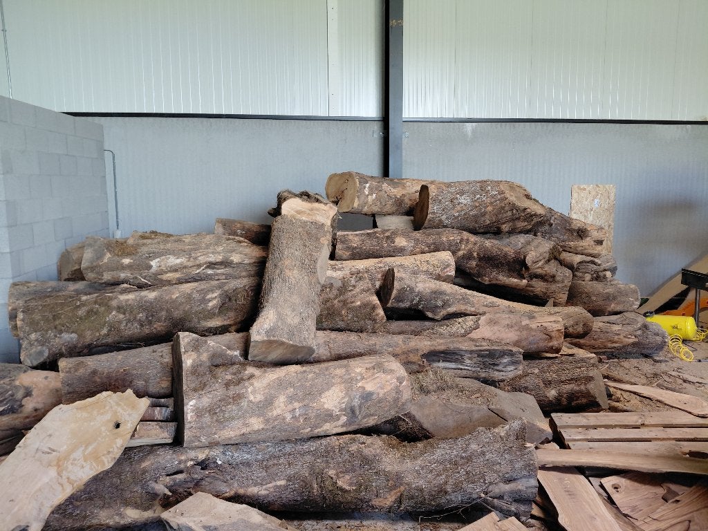 Tronc de bois d'olivier 15 tonne, 6 m³ of meer, Ophalen of Verzenden, Overige houtsoorten, Stammen