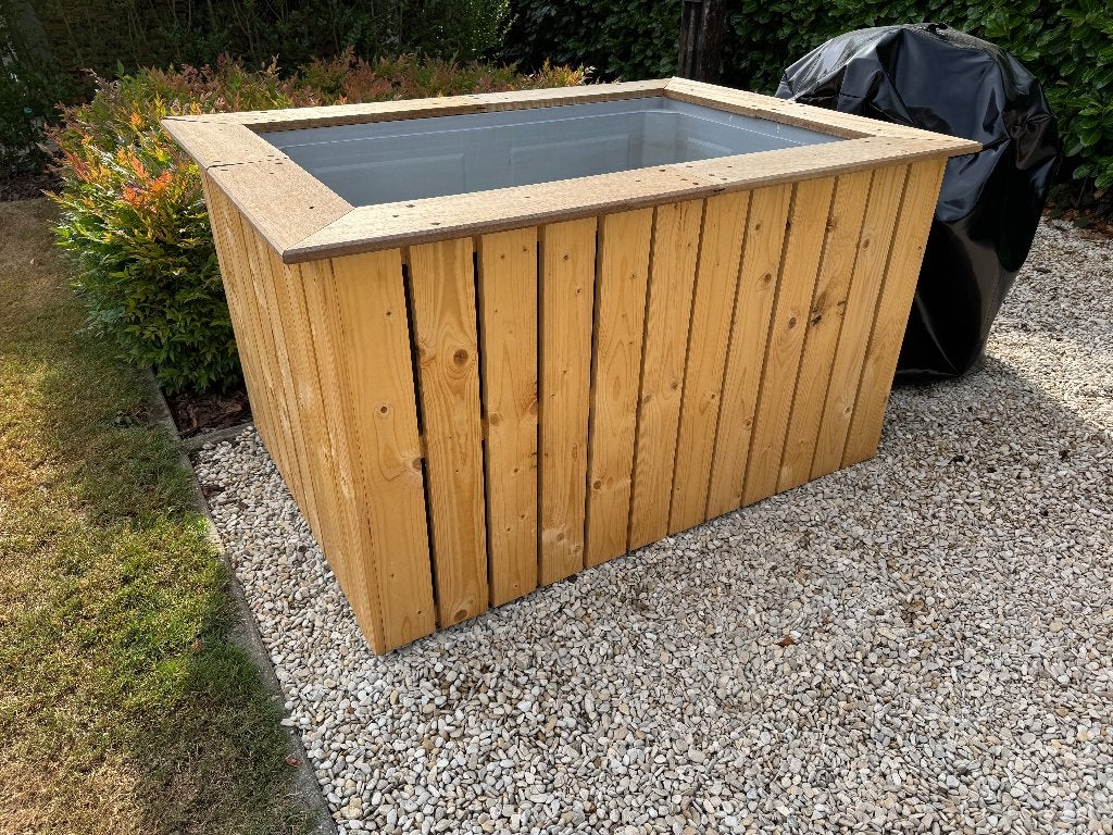 Prachtig buitenbad, Tuin en Terras, Zwembaden, Ophalen, Zo goed als nieuw, Rechthoekig, Opzetzwembad