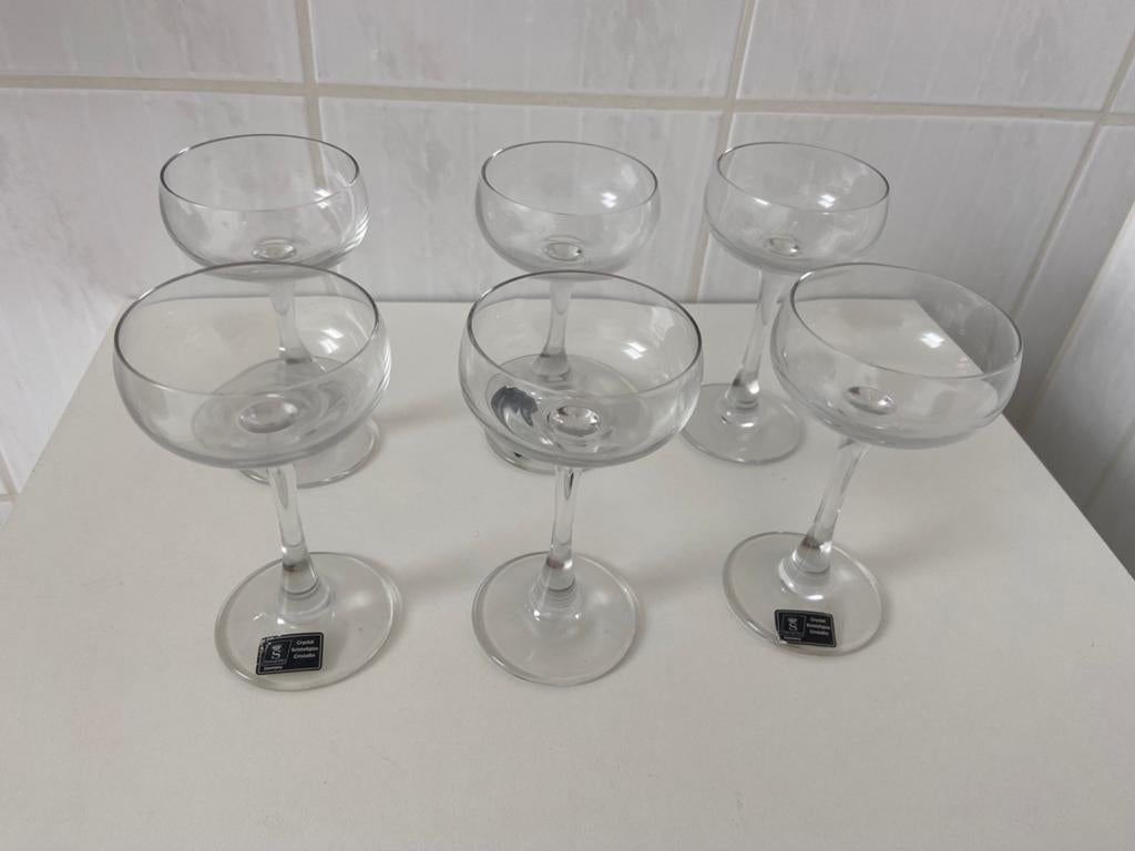 6 stuks kristallen likeurglazen. Nieuw. Merk Spiegelau., Ophalen of Verzenden, Nieuw