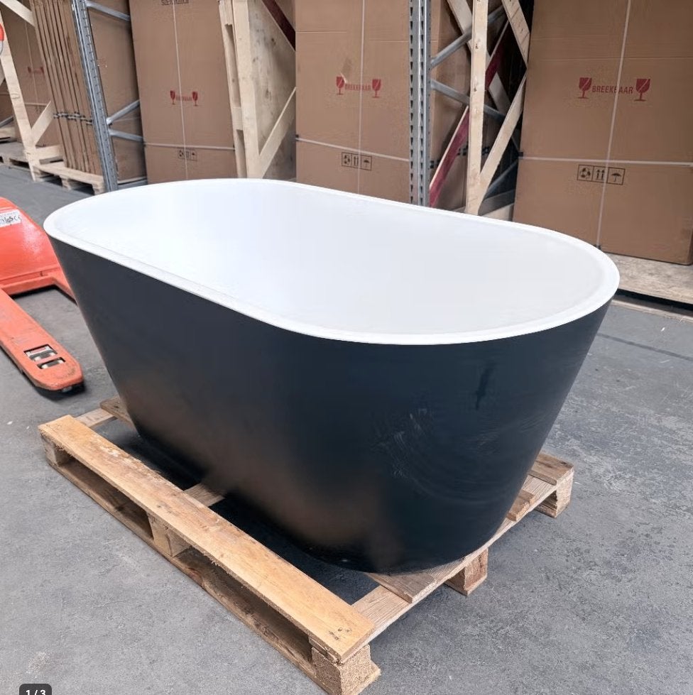 Zwart wit mat vrijstaand ligbad exclusief design nr361, Ophalen of Verzenden, Nieuw, Wit