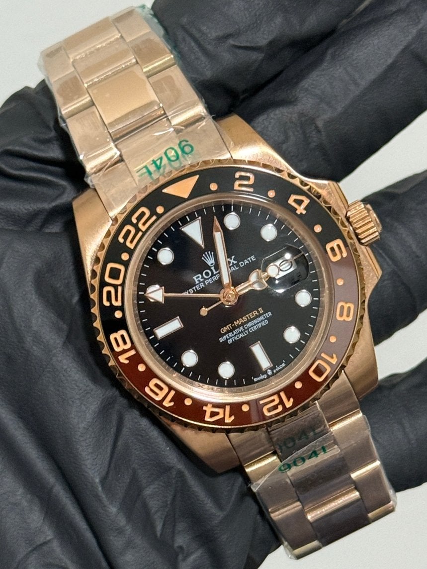 €160 Rootbeer Rolex GMT || 40mm nieuw, Ophalen, Nieuw, Goud, Rolex