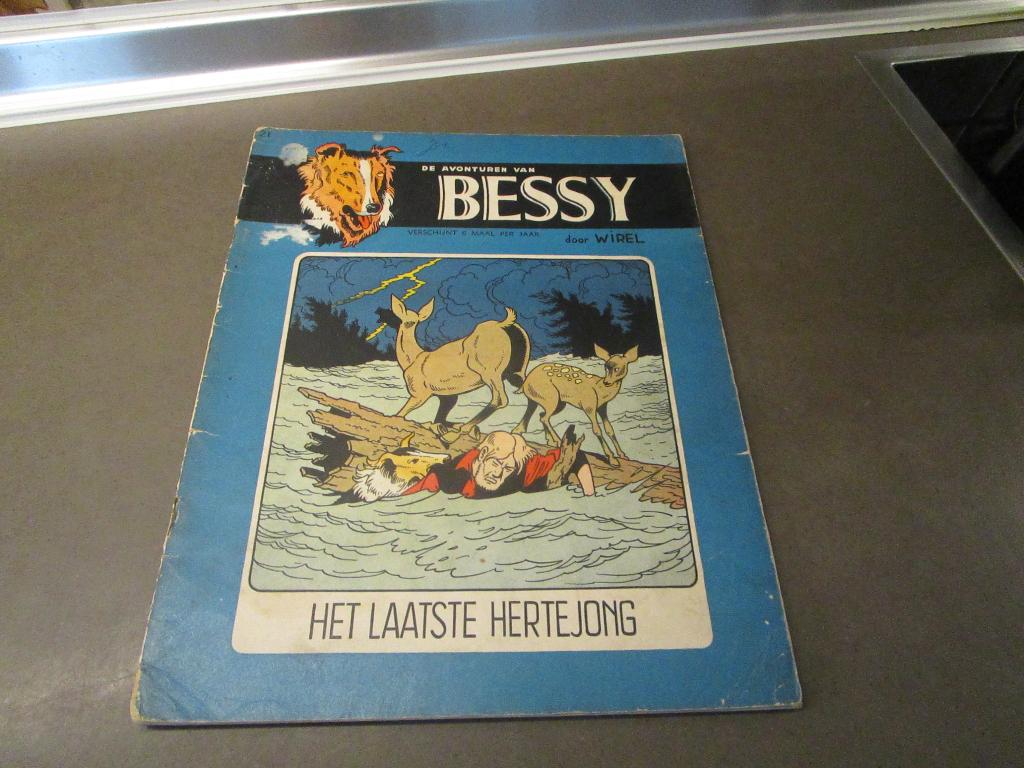 Bessy - Het laatste hertejong - 1e druk - 1958, Gelezen, Wirel, Eén stripboek, Ophalen of Verzenden