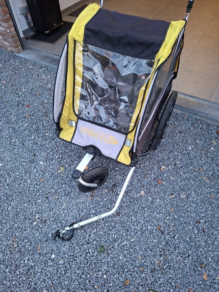 fietskar met buggyfunctie en inklapbaar - in goede staat, Ophalen, Gebruikt, Kinderkar, Vering