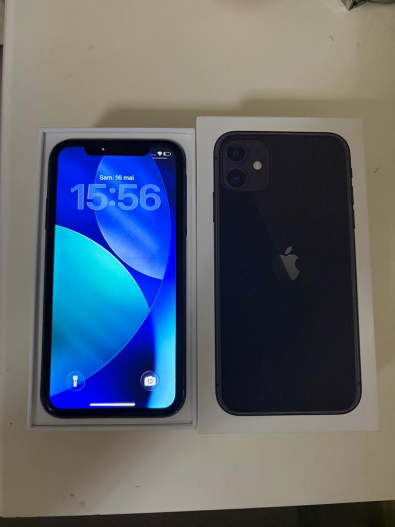 Iphone 11 noir 64GB bon état avec la facture., Télécoms, Téléphonie mobile | Apple iPhone, Enlèvement, 64 GB, Noir, IPhone 11