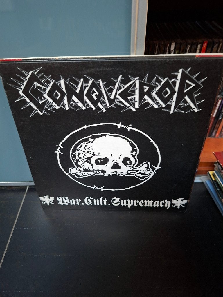 lp - conqueror - war cult supremacy - bak 3, Cd's en Dvd's, LP, Ophalen of Verzenden, Zo goed als nieuw, Death metal