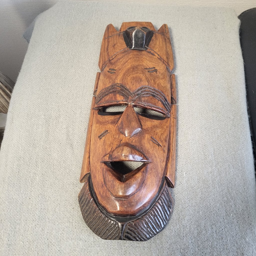 Afrikaans houten masker, Hout, Bruin, Afrika, Masker