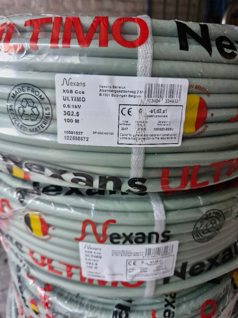 Xgb nexsans 3g2.5/ 5g6 halogeenvrij, Ophalen, Nieuw, Kabel of Snoer