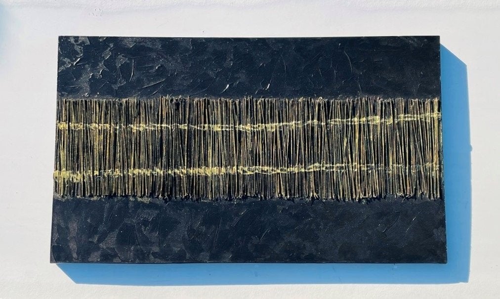 Grote abstract verf : ' Twijgen ' (138 x 80), Antiek en Kunst, Ophalen of Verzenden