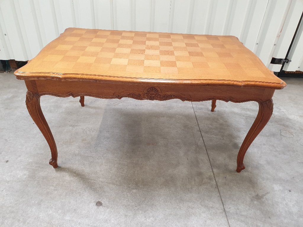Louis XV stijl eettafel. Levering mogelijk., Ophalen, Gebruikt, Eikenhout