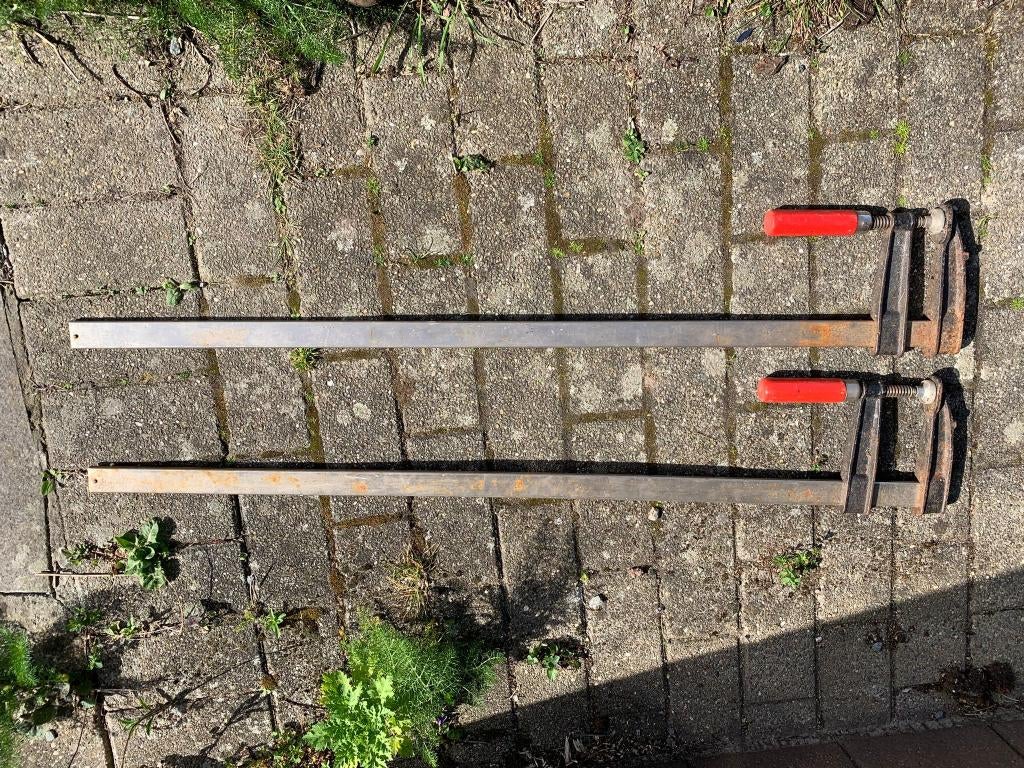 spanklem, spanschroef, lijmklem, sergeant, ong 120 cm lang, Doe-het-zelf en Bouw, Ophalen, Gebruikt