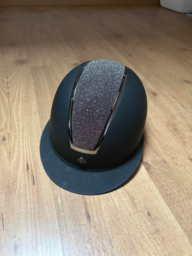 Rijhelm met polovizier BR Equitation Omega Glamourous, Dieren en Toebehoren, Ophalen, Zo goed als nieuw, Cap