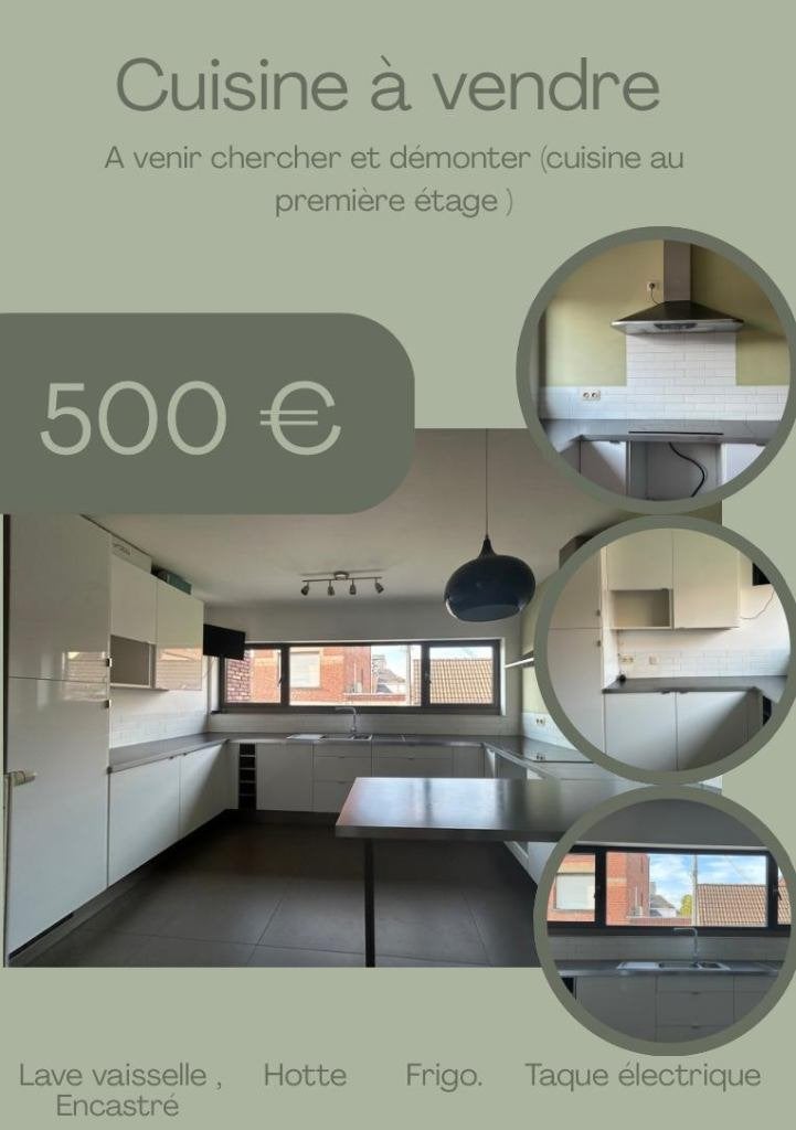 Cuisine, Avec îlot, Composite, Enlèvement, Utilisé