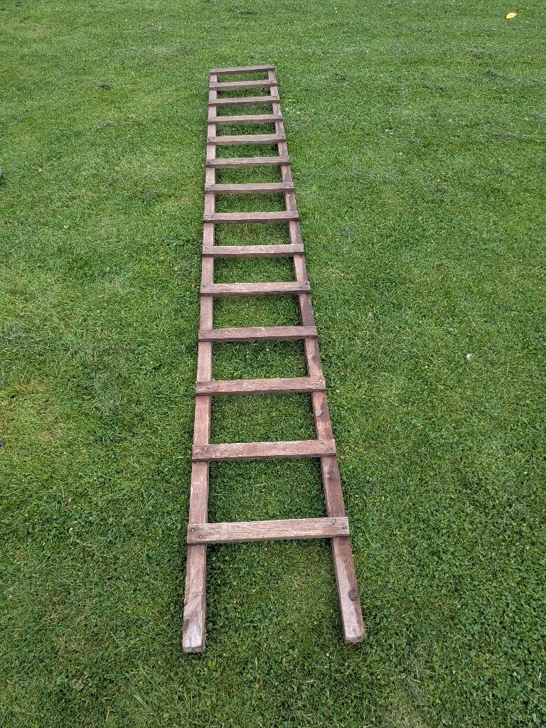 Oudentieke ladder (vintage), Doe-het-zelf en Bouw, Ladders en Trappen, Ophalen, Gebruikt, Ladder, 2 tot 4 meter