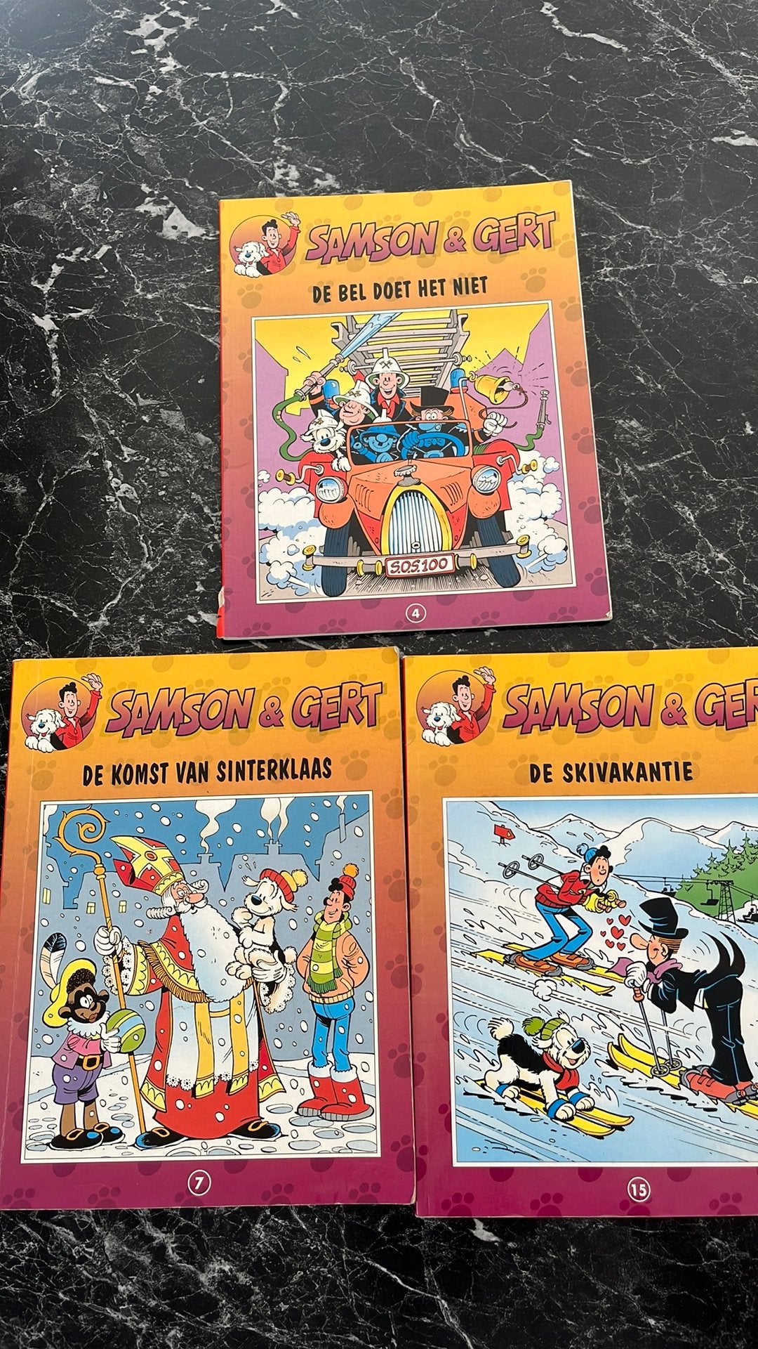 3x Samson & Gert strips – Studio 100 – nrs. 4, 7, 15, Boeken, Meerdere stripboeken, Ophalen of Verzenden, Gelezen