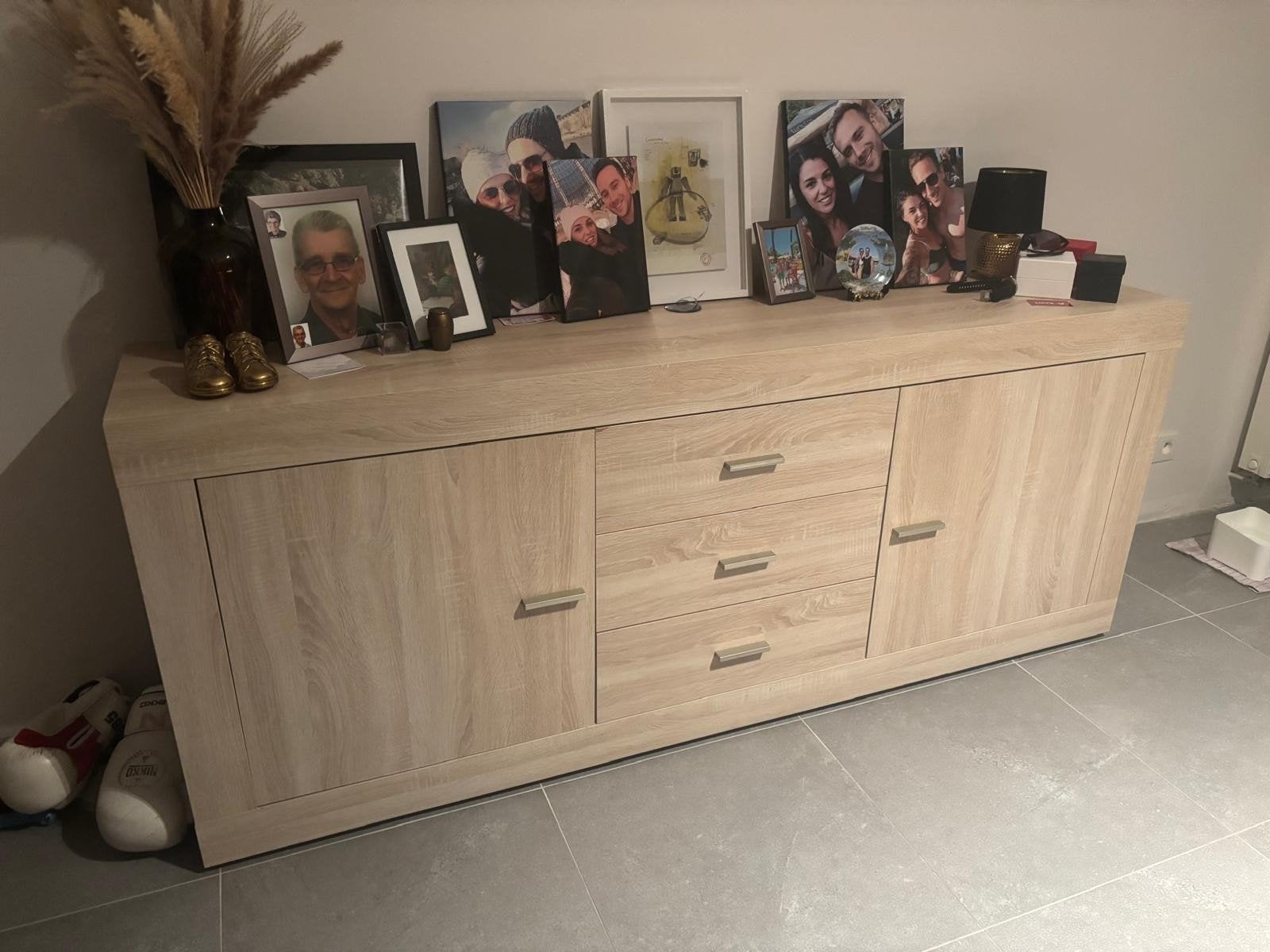 dressoir, licht hout, 210x90cm, Huis en Inrichting, Kasten | Dressoirs, Ophalen