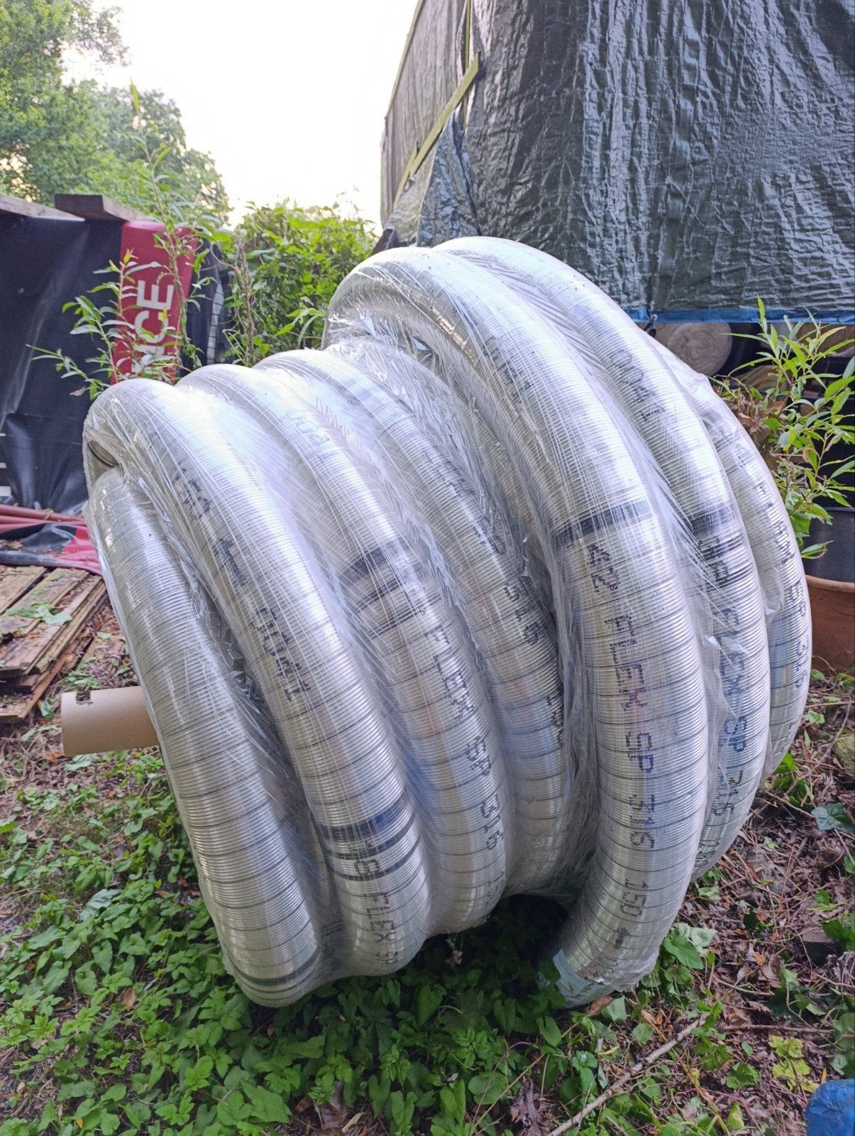 Inox flexibel buis 150 mm diameter rol van 45m, Ophalen, Inox, Afvoer