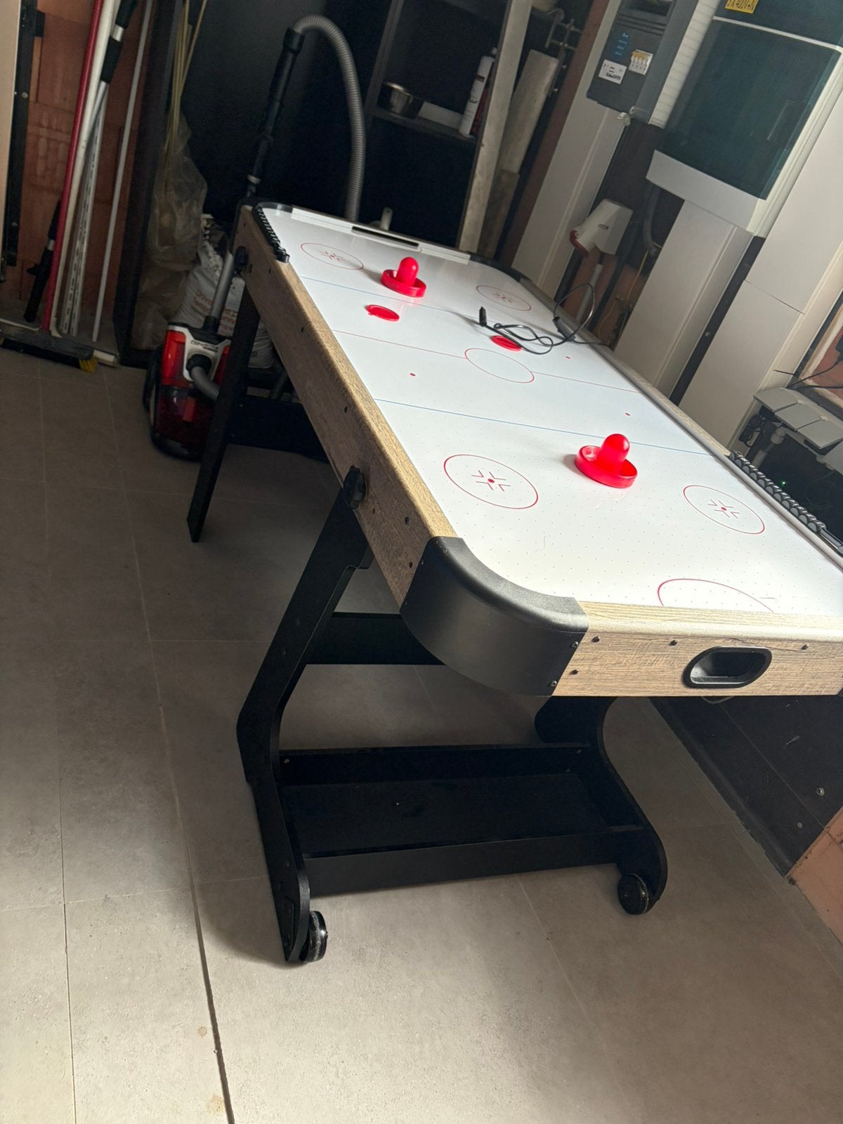 Airhockey tafel met blower, Sports & Fitness, Billards & Billards américains, Enlèvement, Comme neuf