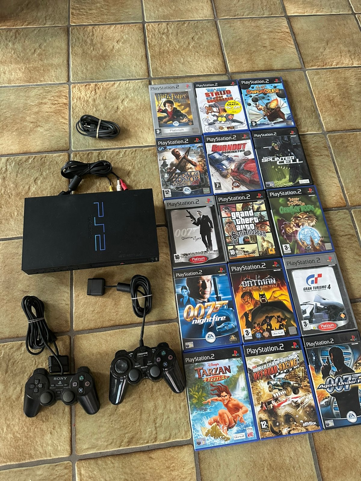 Sony Playstation 2 set, Consoles de jeu & Jeux vidéo, Consoles de jeu | Sony PlayStation 2, Enlèvement ou Envoi, Phat, Utilisé
