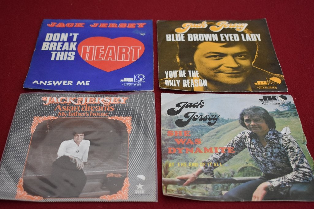 prachtige reeks 45t vinylsingels van Jack JERSEY, Cd's en Dvd's, Pop, 7 inch, Ophalen of Verzenden, Zo goed als nieuw