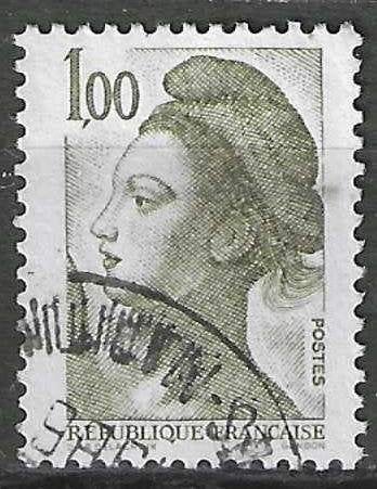 France 1982 - Yvert 2185 - Liberté de Gandon - 1 F. (ST), Envoi, Affranchi