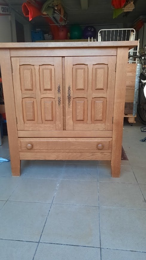 Eiken TV kast, Huis en Inrichting, Ophalen, Gebruikt, 100 tot 150 cm, Eikenhout