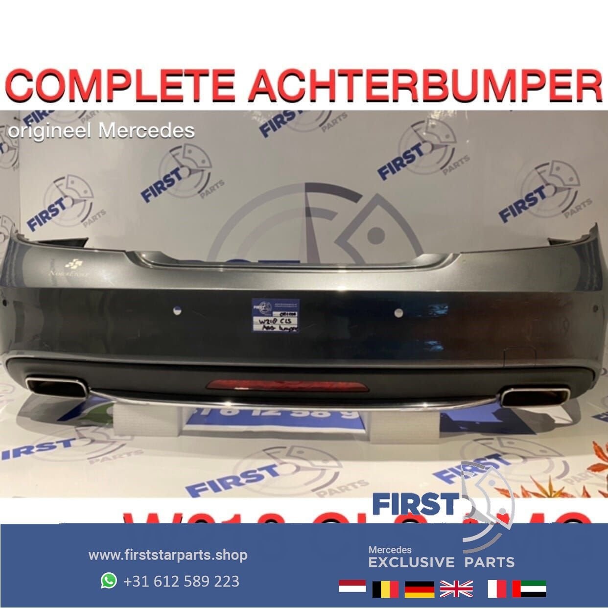 W218 CLS AMG ACHTERBUMPER COMPLEET 2011-2017 origineel Merce, Arrière, Utilisé, -, -