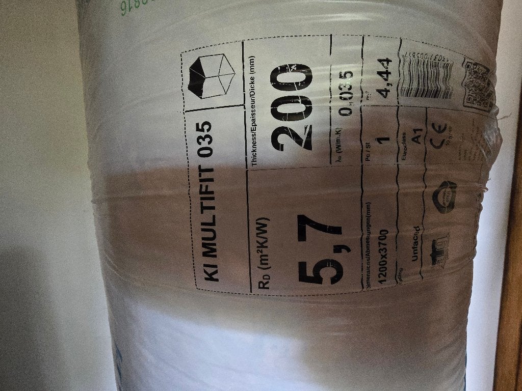 KNAUF MULTIFIT 035 Glaswol dikte 20 cm, Ophalen, 12 cm of meer, Nieuw, Muurisolatie