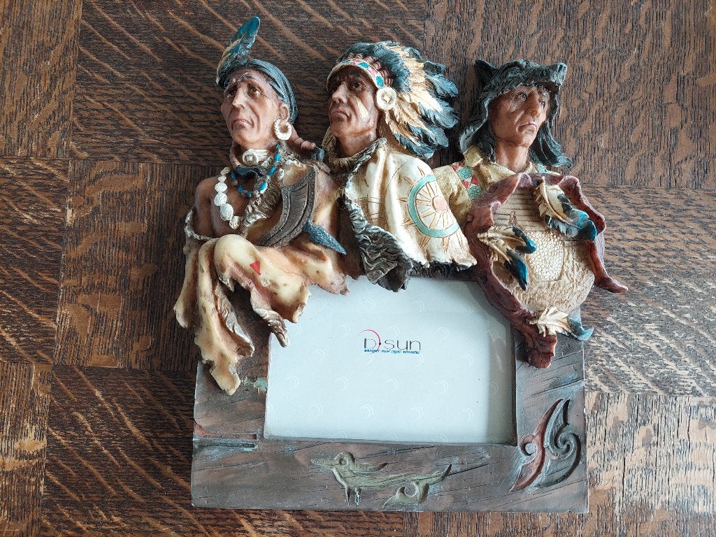 Fotokader Indianen, Ophalen, Kunststof, 21 cm, Zo goed als nieuw