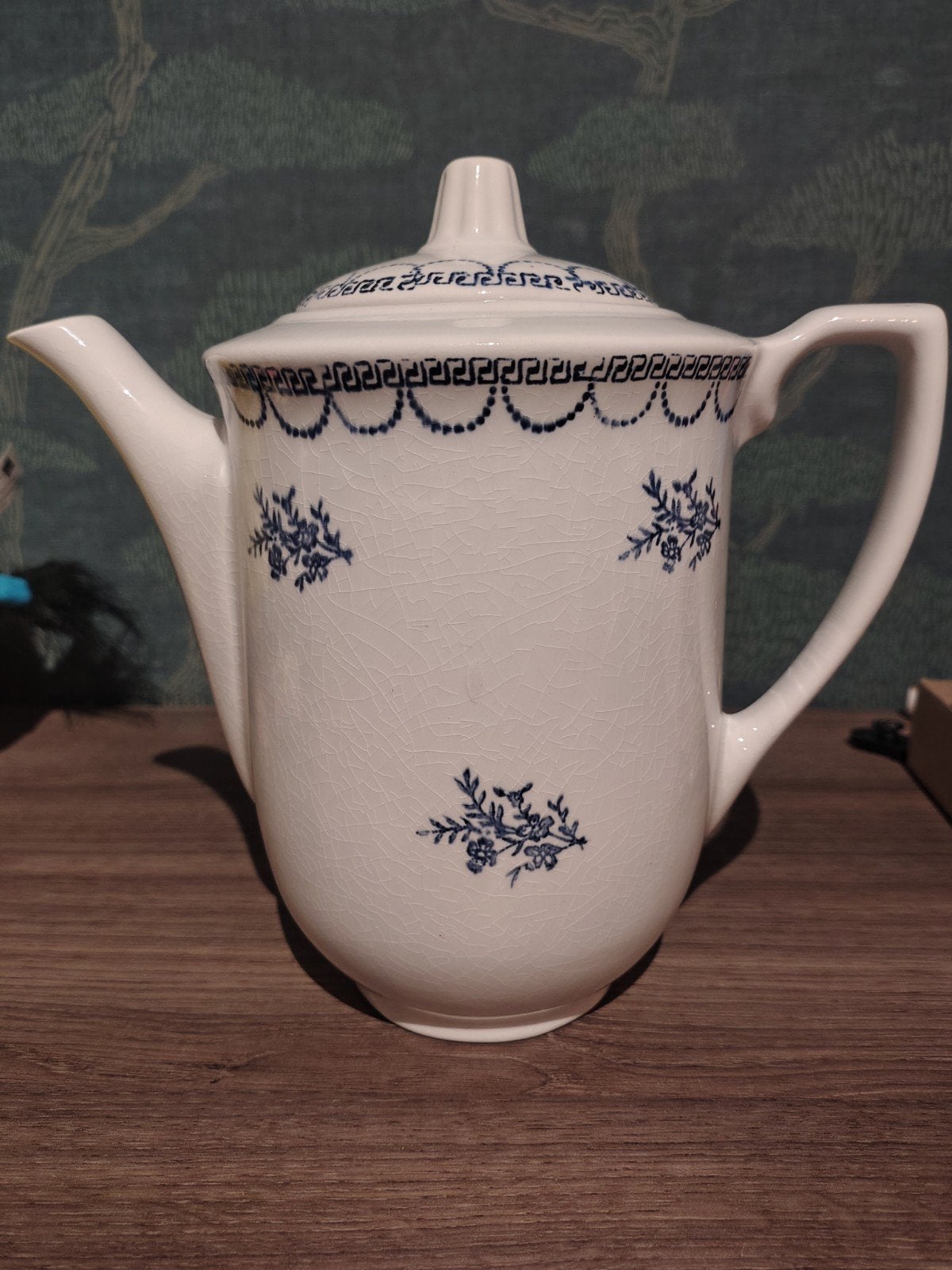 Antieke Franse Koffiepot Ceranord Saint-Amand – Decor 427, Antiek en Kunst, Ophalen of Verzenden