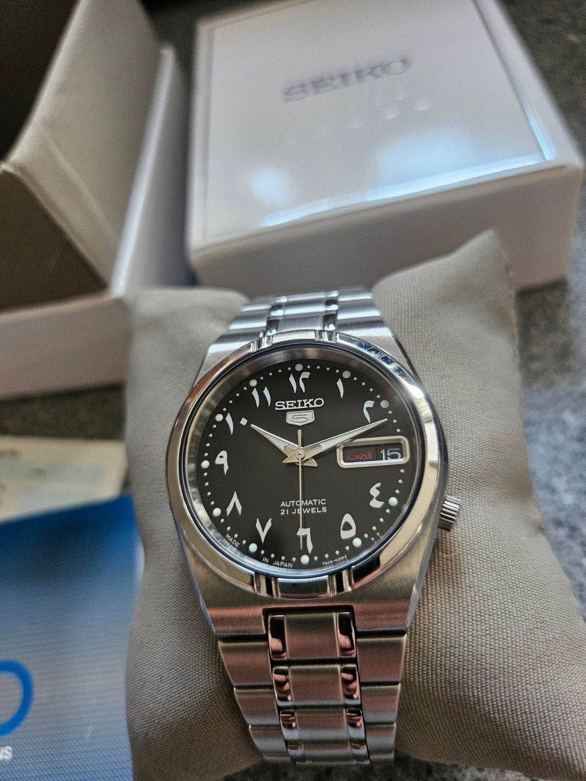 seiko snk063 "arabic dial", Bijoux, Sacs & Beauté, Montre-bracelet, Seiko, Enlèvement ou Envoi, Acier