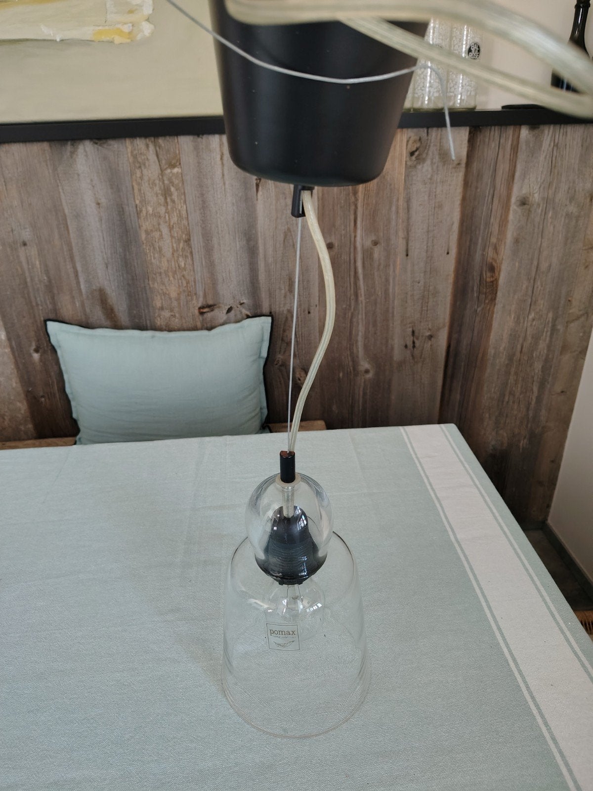 Hanglamp Pomax in glas, Huis en Inrichting, Ophalen, Gebruikt, Glas