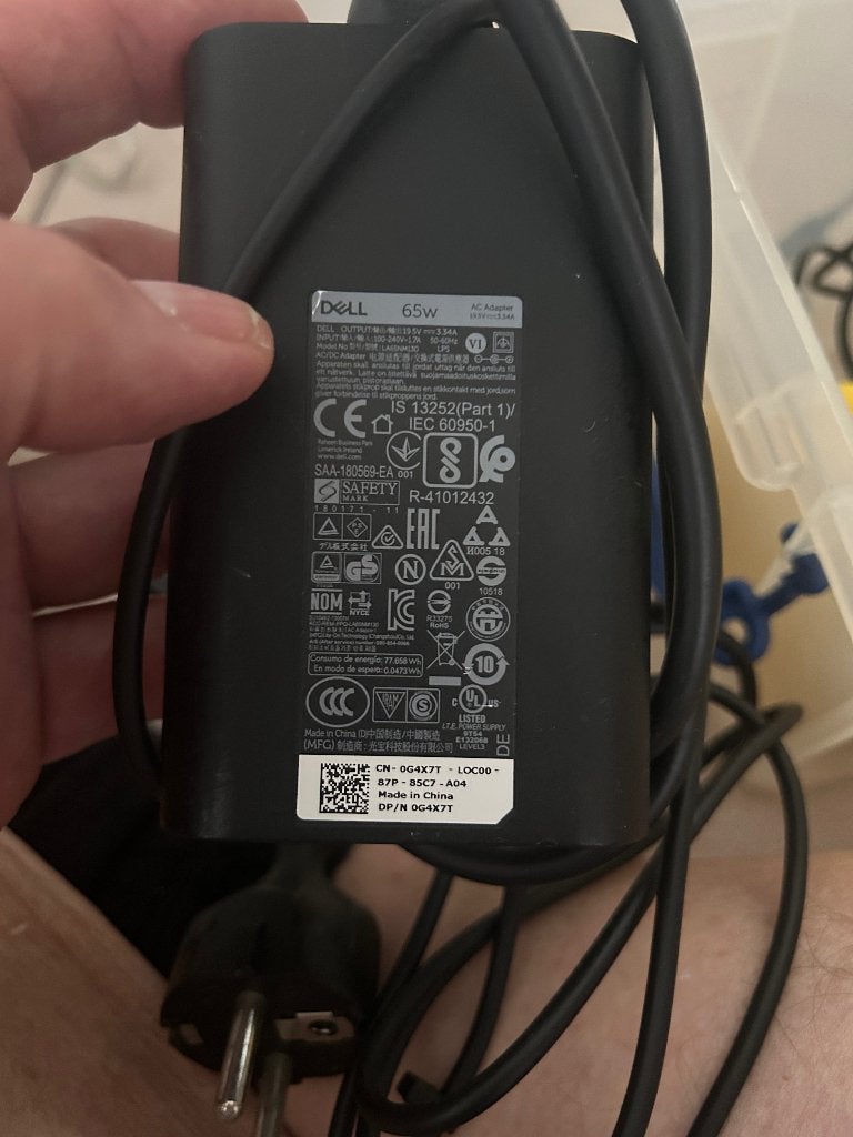 Dell laptop oplader 65W, 19.5V (Zemst), Computers en Software, Ophalen, Zo goed als nieuw, Dell